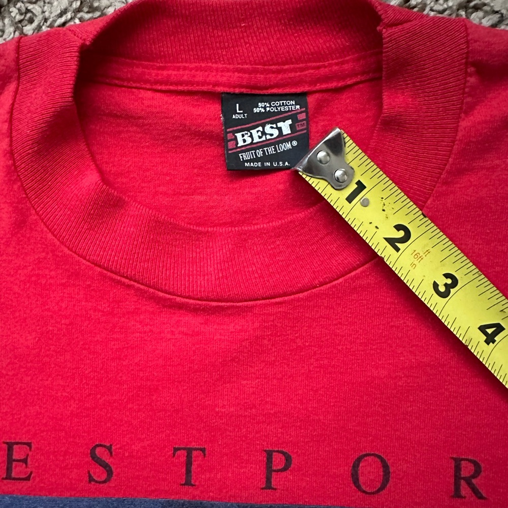 Westport Washington Vintage 90s Shirt Men’s Large Single Stitch Souvenir Crab - Picture 5 of 7